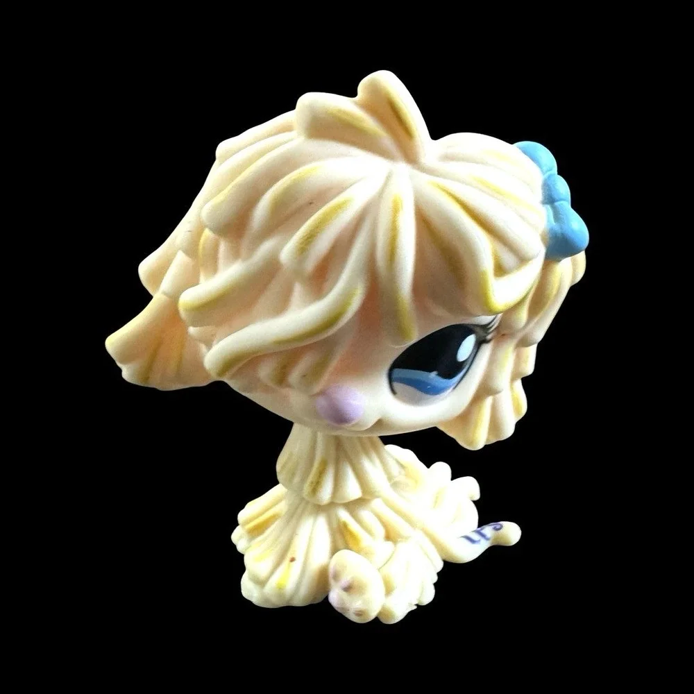 Littlest Pet Shop LPS 1257 Yellow Mop Dog Komondor Walmart Exclusive HTF RARE
